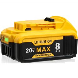 1 Pack 8000mAh Replacement for DeWalt 20V MAX Battery Li-ion Compatible with DeWalt 20-Volt Cordless Power Tools DCB208 DCB207 DCB206 DCB204 DCB201 DC