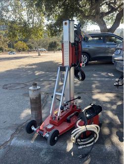Core Drill Rig with Diamond Bit and Vacuum Pump