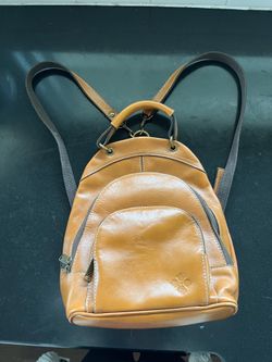 Leather backpack