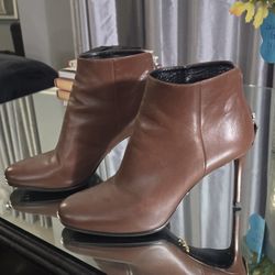 Authentic Prada 38 1/2 Brown Booties 