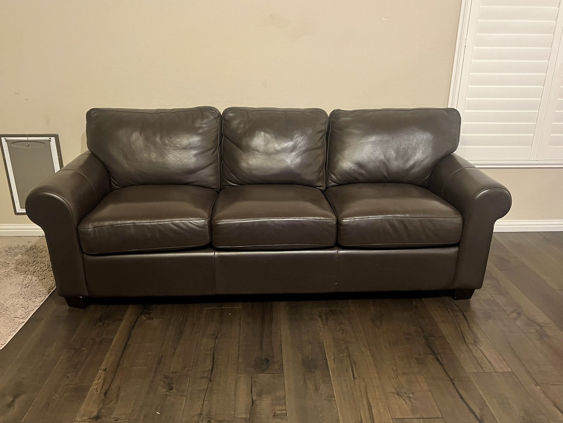 Arizona Leather Brown Couch