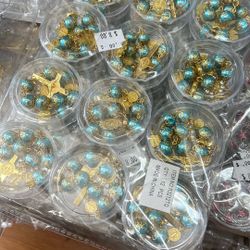 CLEARANCE - Bulk 12 x Pink Blue Silver Gold Purple Guadalupe Saint Jude  Pearl Baptism Rosary Favors Wedding Pearl Rosary Recuerdo Bautizo