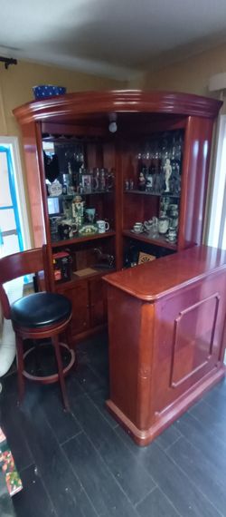 Voltaire Dark Cherry wood Curio