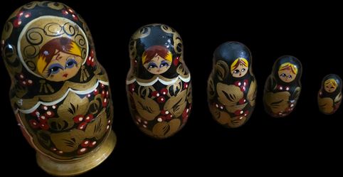 Russian Matryoshka Nesting Dolls Set of 5