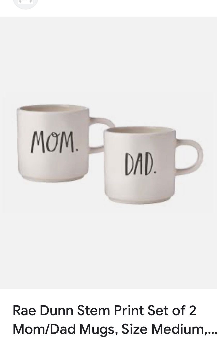 Rae Dunn Mom And Dad Mugs Set