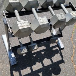Gym Dumbell Set Rack & 20s 25s 30s - Can Deliver