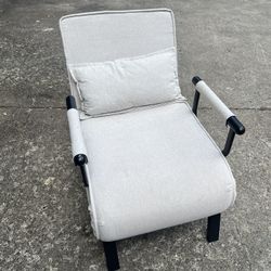 New Convertible Bed Sleeper Chair 3 in 1 Chaise Lounge w/6 Adjustable Positions Folding Sofa Recliner Chair for Living Room, Study Room, Office, Beige