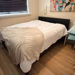Queen Bed frame  And Mattress For Sale 