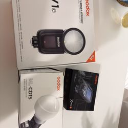 Godox V1C + X Pro II Trigger + Dome CD-15.