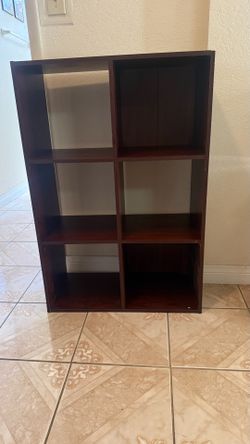 Brown cube shelf