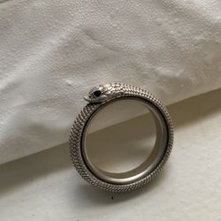 Spinner Silver Snake Ring Size 10 And 1/2