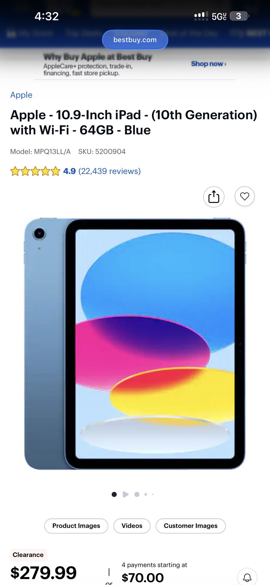 iPad 10th Generation (WiFi)