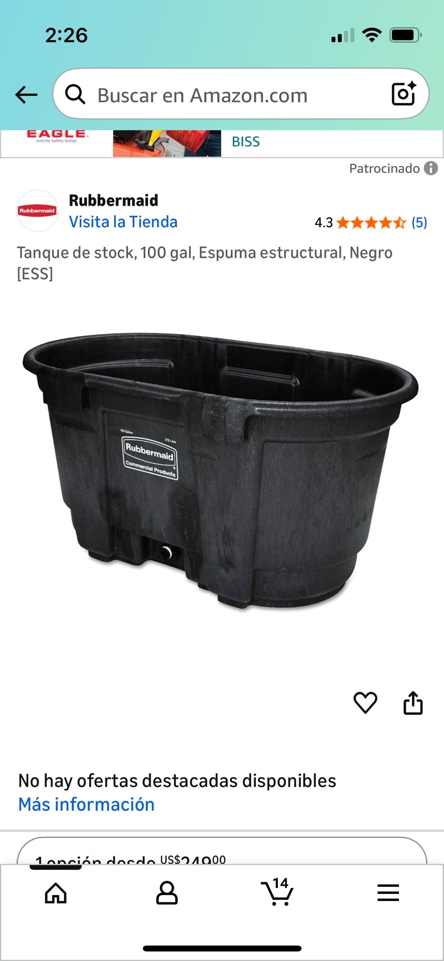 Tamque De Stock De 100 Galón