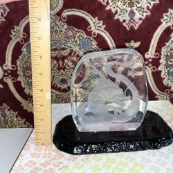 Tsukiyono Year Of The Dragon Crystal Studio  Sculpture Original Box