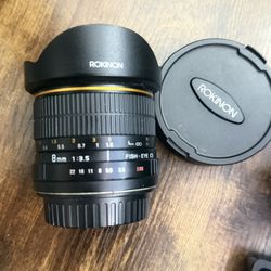 Rokinon Canon EF 8mm f/3.5 Aspherical MF Fish Eye Lens For Canon
