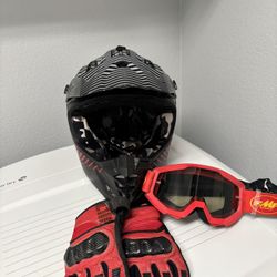 BILT Helmet & Goggles Size L 