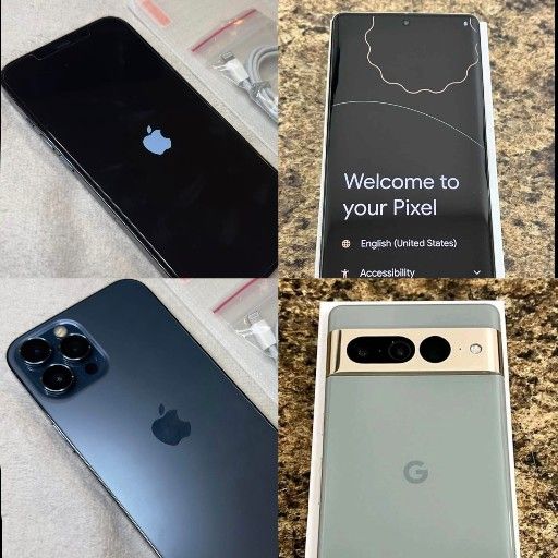 Apple iPhone 12 Pro Max & Google Pixel 7 Pro (Factory Unlocked)
