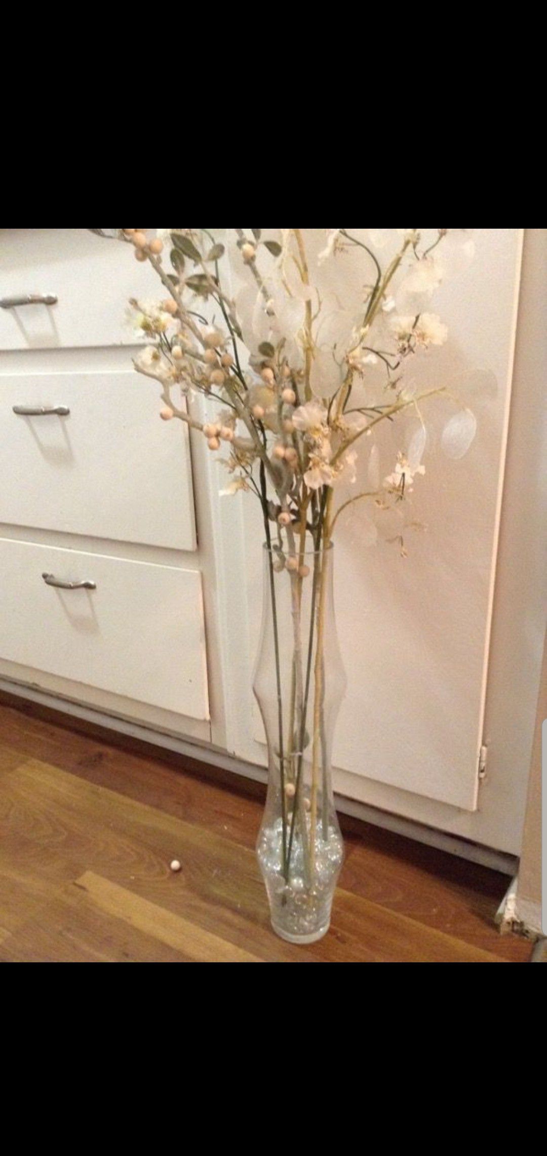 Glass vase(fake flowers)