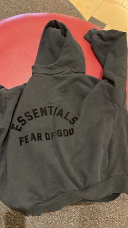 essentials hoodie black size medium