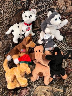Lot of 14 cats and dogs beanie babies