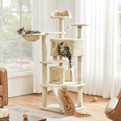 Kitten Tree Tower 57''H, Beige