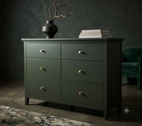 Modern Dark Green Double Dresser