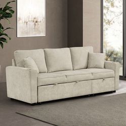 SLEEPER SOFA SECTIONAL BEIGE  (FOKENDAL) $399 DELIVER AVAILABLE