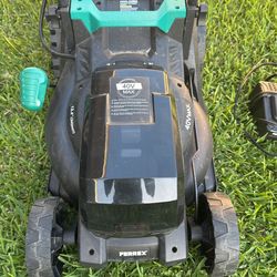 Ferrex cordless online lawn mower