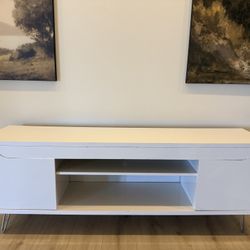 White TV Stand 