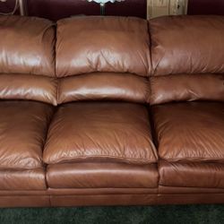 Brown Leather Couch