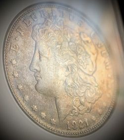 1921 S ANACS/MS63 Morgan Silver Dollar