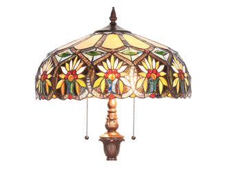 Tiffany-Style Stained Glass Floor Lamp sunflower floral
