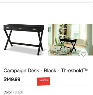 Campaign Desk Black Threshold For Sale In Los Angeles Ca