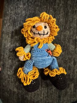 Handmade Crochet Scarecrow Amigurumi Doll