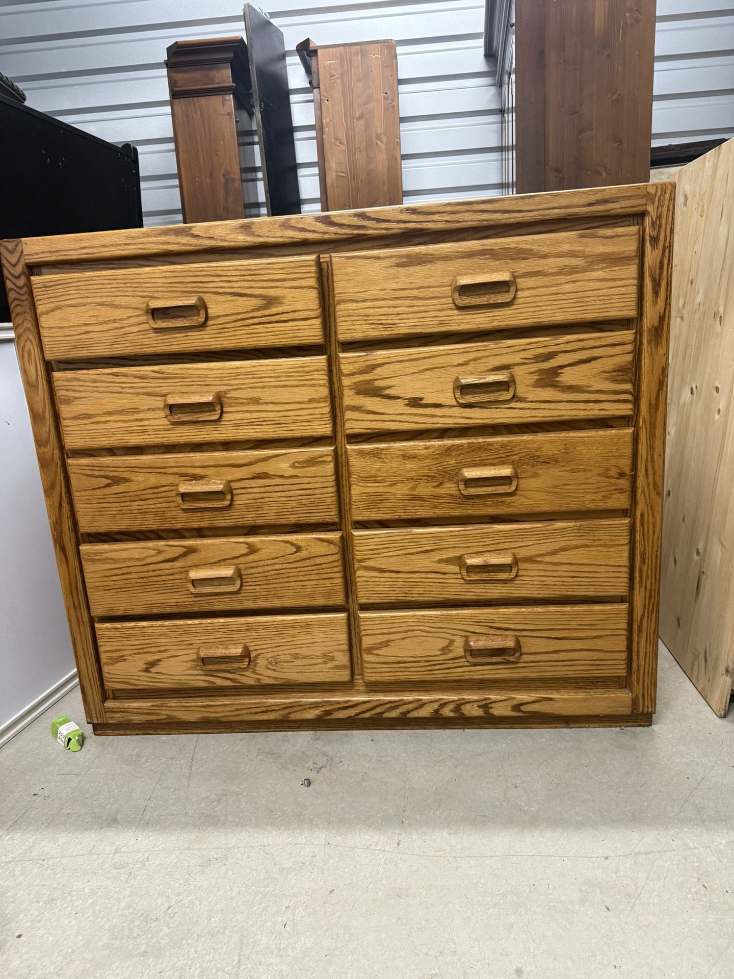 Solid Oak 8-Drawer Dresser / Storage Cabinet - Heavy, Handcrafted, Excellent Condition