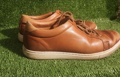 Allen Edmonds “COURTSIDE” Men’s Size 9.5 D Low-Top Leather Walnut Sneakers