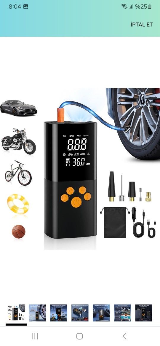 Tire Inflator Portable Air Compressor