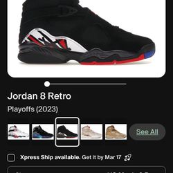 Jordan 8 Playoffs 2023 Release 