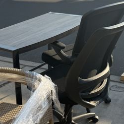 Office Desk And 2 Task Chairs