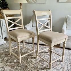 $40 Each 2-Counter Height Stools with upholstered Seats. $40 Each