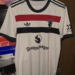 New Adidas Manchester United 24/25 Third Jersey White Size Large