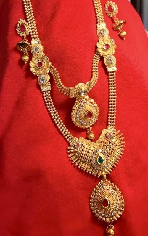 Long Bollywood necklace with earrings