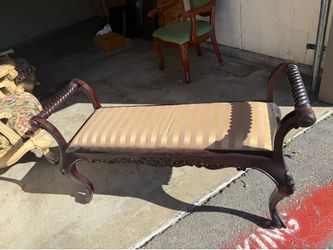 Beige window bench