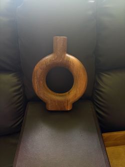 Decorative wooden vase
