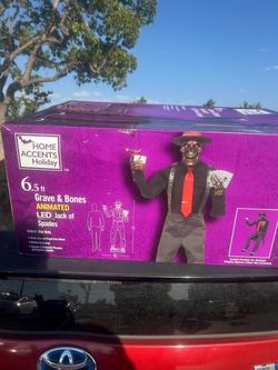 6.5ft Home Accents Holiday Jack of Spades Animated Halloween Prop