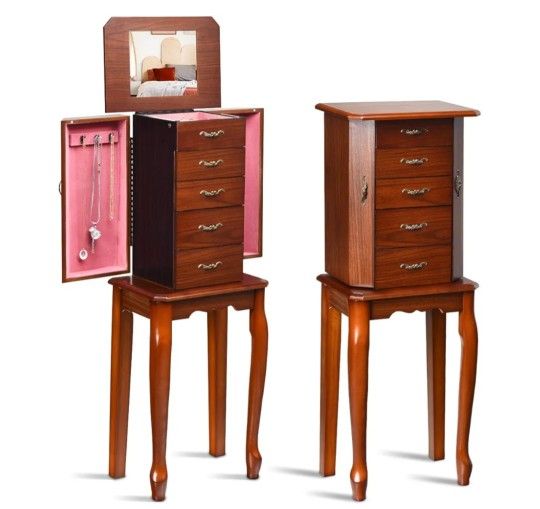 CHARMAID Standing Jewelry Cabinet /Jewelry Armoire