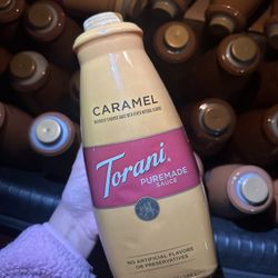 Torani caramel and pumpkin sauce