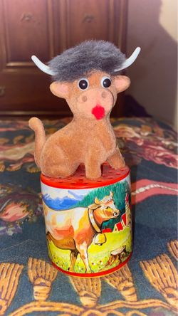 Vintage child’s cow noise maker from Germany