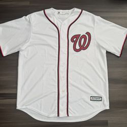 Men's Washington Nationals Majestic White Team Official Cool Base Jersey XL