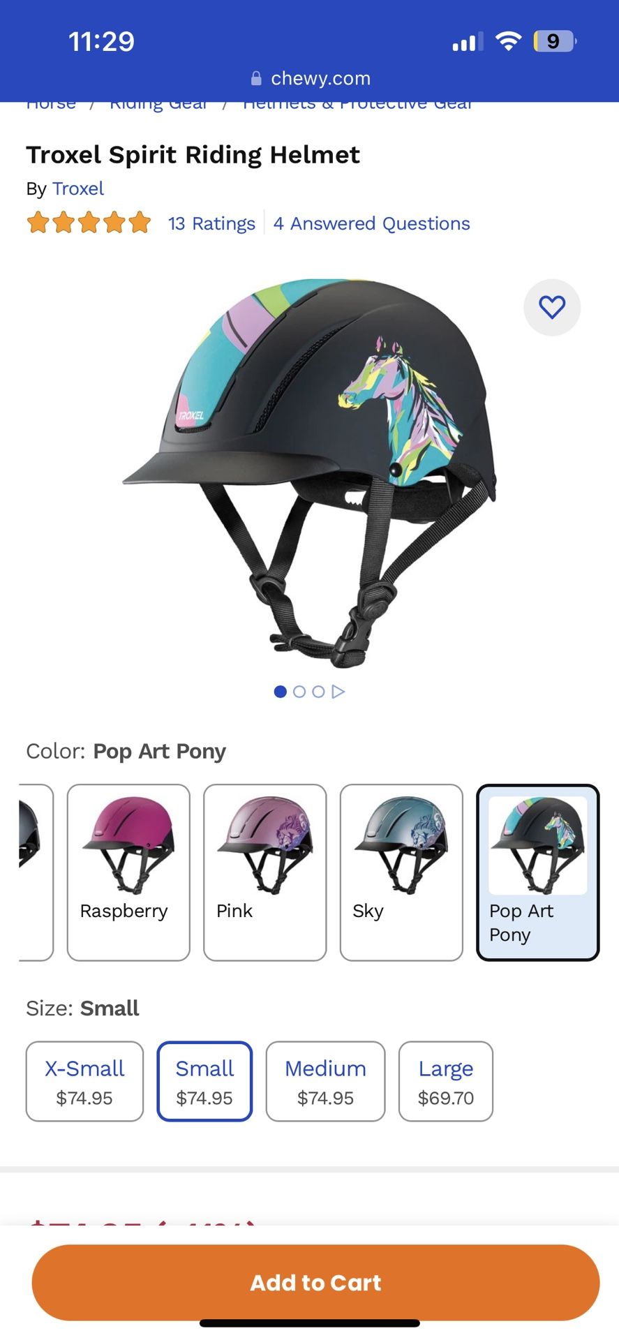 Troxel Girls Riding Helmet 